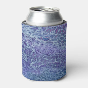 Rafraîchisseur Pour Canette Bleu & Violet Acrylique Abstrait Fluid Art