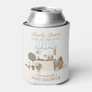 Rafraîchisseur Pour Canette Blue Farmers Market Farm Baby shower frais Faveurs