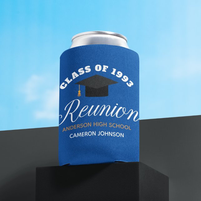 Rafraîchisseur Pour Canette Blue Gold High School Réunion Parti personnalisé (Créateur téléchargé)