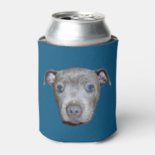 Rafraîchisseur Pour Canette Blue Staffordshire Bull Terrier Face, bleu