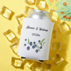 Rafraîchisseur Pour Canette Blueberries Blueberry Fruit Aquarelle Mariages