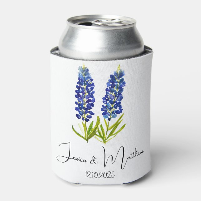 Rafraîchisseur Pour Canette Bluebonnets Texas Texan Mariage nature fleurie (Can devant)