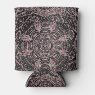 Rafraîchisseur Pour Canette Boho Rose Gold Grey Mandala Design élégant