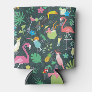 Rafraîchisseur Pour Canette Boissons D'Oiseaux Tropicaux : Vibrant Sans Fil.