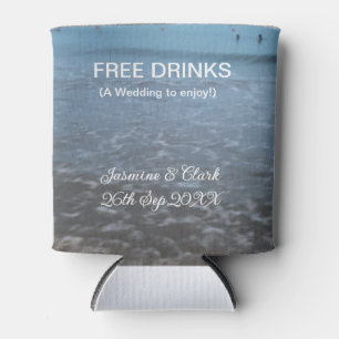 Rafraîchisseur Pour Canette Boissons gratuites enregistrer la date plage maria