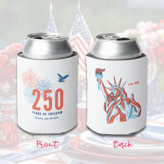 Rafraîchisseur Pour Canette Boîte patriotique de la liberté pour le 250e anniv