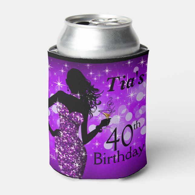 Rafraîchisseur Pour Canette Bombshell Parties scintillant Bling Sparkle Annive (Can devant)