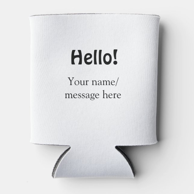 Rafraîchisseur Pour Canette Bonjour ajouter un message de nom simple minimum é (Devant)