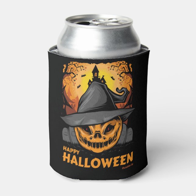 Rafraîchisseur Pour Canette Bonne Halloween peut refroidir (Can devant)