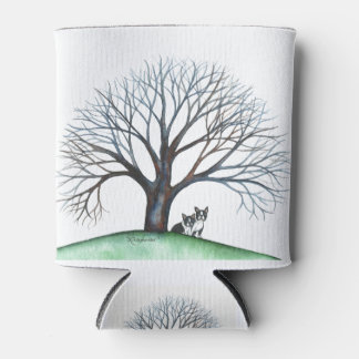 Rafraîchisseur Pour Canette boston terriers et arbre