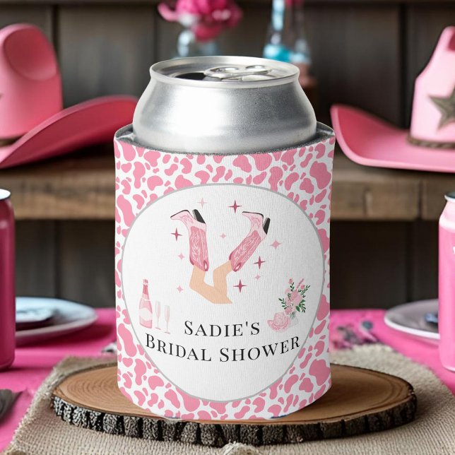 Rafraîchisseur Pour Canette Bottes en cowboy rose et Fête des mariées mousseus (Créateur téléchargé)