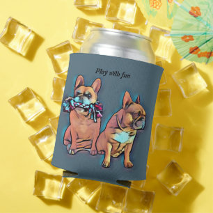 Rafraîchisseur Pour Canette Bouledogue français deux amis