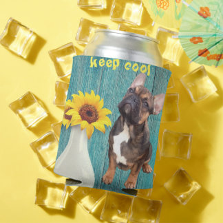 Rafraîchisseur Pour Canette Bouledogue français tournesol Bouledogue français