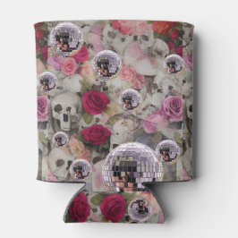Rafraîchisseur Pour Canette Boules Disco Rose, Crânes et Motif Rose