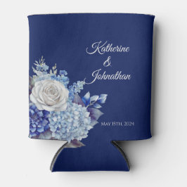Rafraîchisseur Pour Canette Bouquet de fleurs bleu aquarelle-Mariage