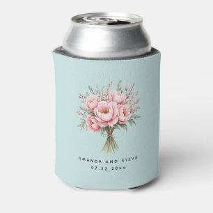 Rafraîchisseur Pour Canette Bouquet de mariage de fleurs de pivoine rose joli