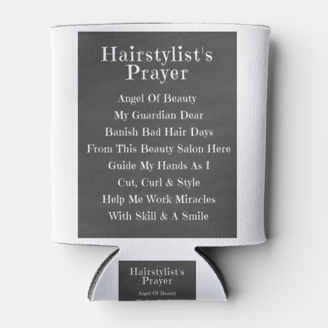Rafraîchisseur Pour Canette Bouteille d'eau de prière du coiffeur (Devant)