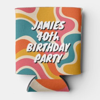 Rafraîchisseur Pour Canette Bouteille personnalisée Fun Retro 40e anniversaire