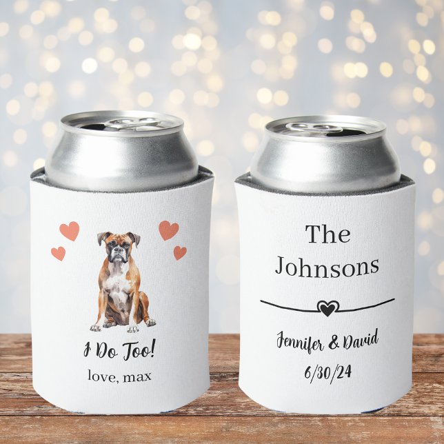 Rafraîchisseur Pour Canette Boxer personnalisé Mariage pour animaux de compagn (Créateur téléchargé)