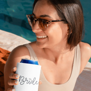 Rafraîchisseur Pour Canette Bride moderne Script Diamond Bachelorette Party