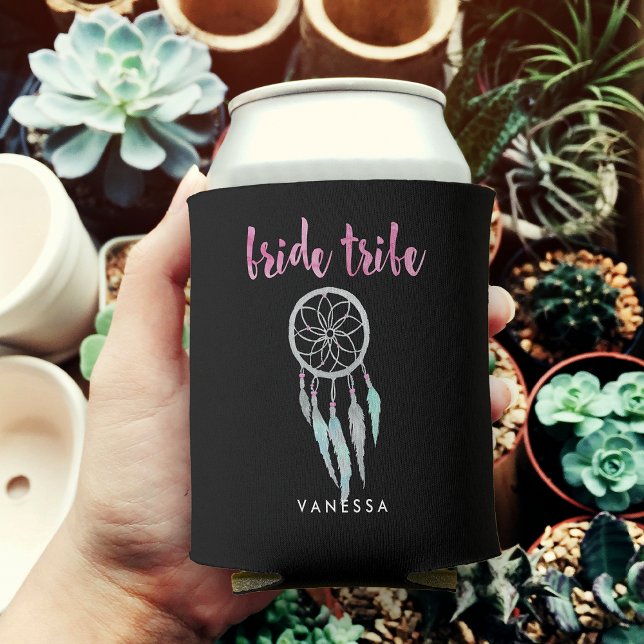 Rafraîchisseur Pour Canette Bride Tribe aquarelle Dreamcatcher Bridesmaid (Créateur téléchargé)