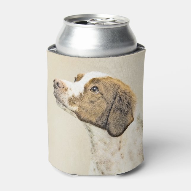 Rafraîchisseur Pour Canette Brittany Peinture - Cute Original Chien Art (Can devant)