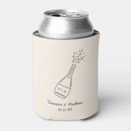 Rafraîchisseur Pour Canette Bubbly Popping Champagne Bouteille Mariage Whimsic