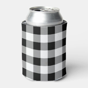 Rafraîchisseur Pour Canette Buffle noir et blanc Plaid Motif moderne