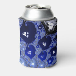 Rafraîchisseur Pour Canette Bulles fractales Ombre Bleu Abstrait