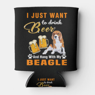 Rafraîchisseur Pour Canette Buvez De La Bière Et Accrochez-Vous À Mon Beagle