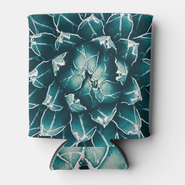 Rafraîchisseur Pour Canette Cactus d'agave, nature bleue abstraite (Devant)