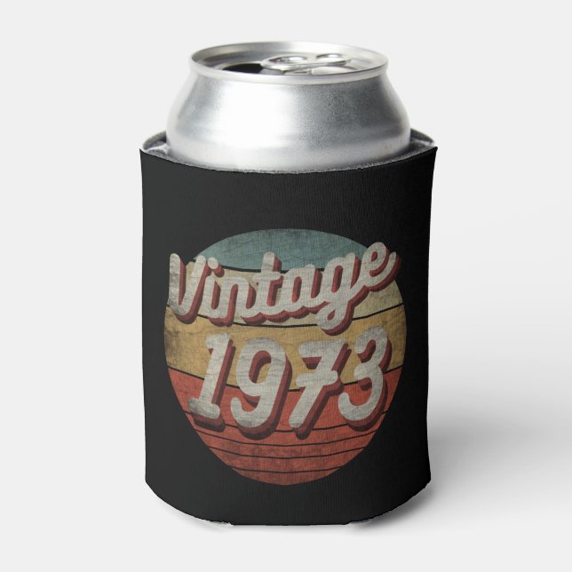 RAFRAÎCHISSEUR  POUR CANETTE CADEAU D'ANNIVERSAIRE HOMMES FEMMES VINTAGE 1973 (Can devant)
