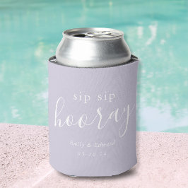 Rafraîchisseur Pour Canette Cadeau de mariage Moderne Lilas Sip Sip Hourra