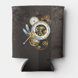 Rafraîchisseur Pour Canette Cadran Steampunk avec libellule