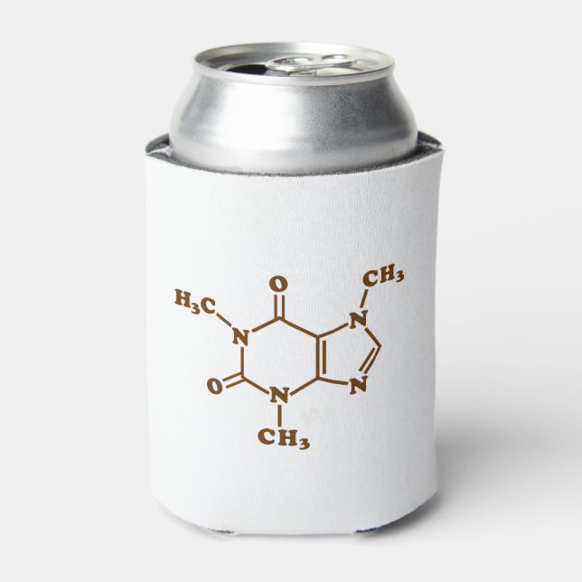 Rafraîchisseur Pour Canette Café caféine Formule chimique moléculaire (Can devant)
