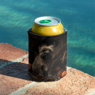 Rafraîchisseur Pour Canette Cairn Terrier Citrouilles Halloween effroi