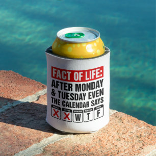 Rafraîchisseur Pour Canette Calendrier Fact of Life dit WTF Humour