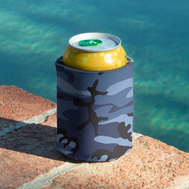 Rafraîchisseur Pour Canette Camouflage bleu marine, Militaire, Armée (Piscine in situ)