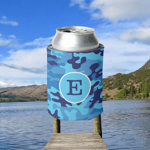 Rafraîchisseur Pour Canette Camouflage Bleu Monogramme Personnalisé Prépa