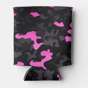 Rafraîchisseur Pour Canette Camouflage rose et noir