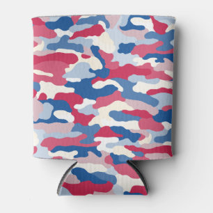 Rafraîchisseur Pour Canette Camouflage rouge blanc et bleu