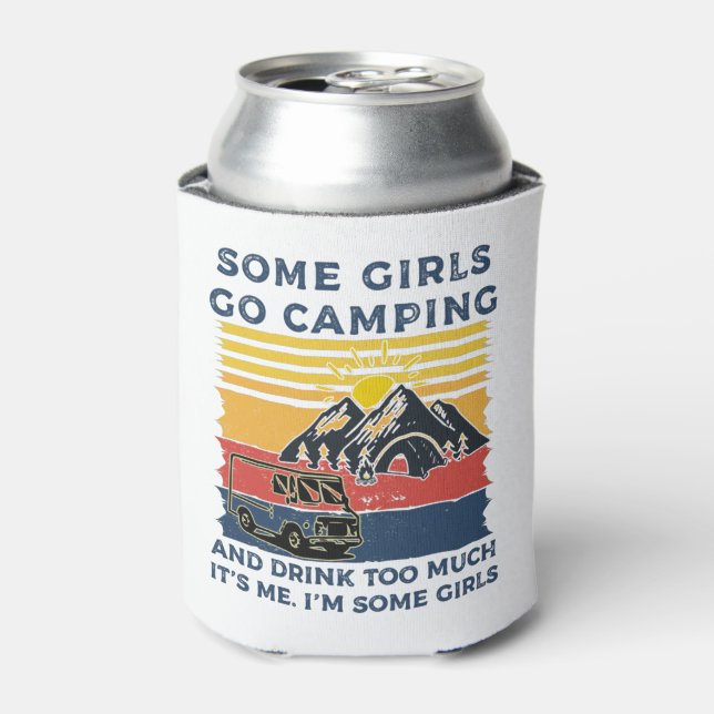Rafraîchisseur Pour Canette Camping Fille Drôle Cadeaux (Can devant)