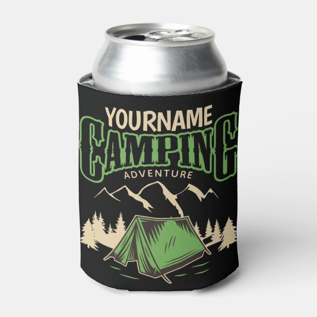 Rafraîchisseur Pour Canette Camping personnalisé Camping familial Voyage avent (Can devant)