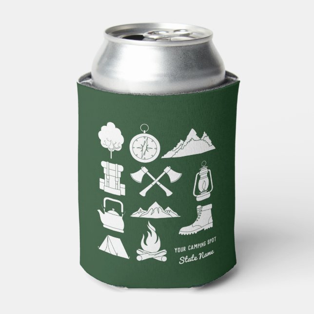Rafraîchisseur Pour Canette Camping Souvenir Personnalisé Campeurs (Can devant)