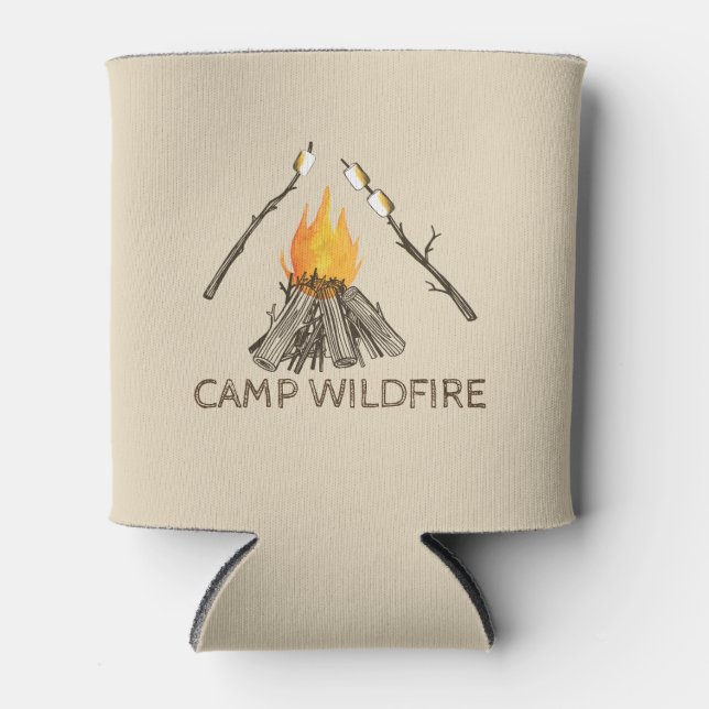 Rafraîchisseur Pour Canette Campire avec des marshmallows grillés peut refroid (Devant)