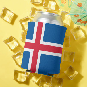 Rafraîchisseur Pour Canette Can Cooler avec drapeau d'Islande