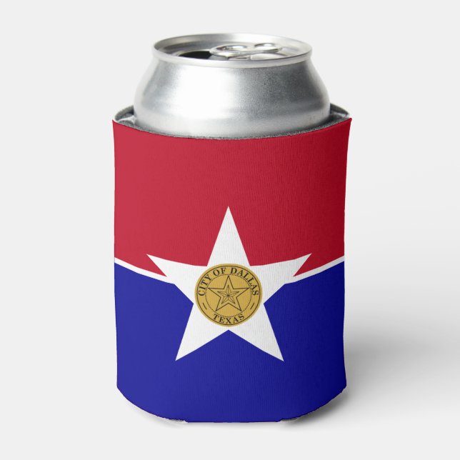Rafraîchisseur Pour Canette Can Cooler avec le drapeau de Dallas City, USA (Can devant)