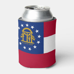 Rafraîchisseur Pour Canette Can Cooler avec le drapeau de Georgia State, USA.