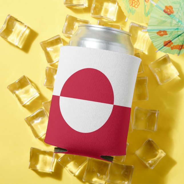 Rafraîchisseur Pour Canette Can Cooler avec le drapeau du Groenland (Été in situ)