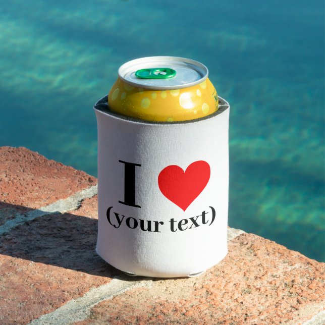 Rafraîchisseur Pour Canette Can Cooler - Custom I heart (votre texte) (Piscine in situ)